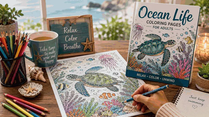 Free Ocean Life Coloring Pages for Adults – Relaxing Underwater Printable Designs