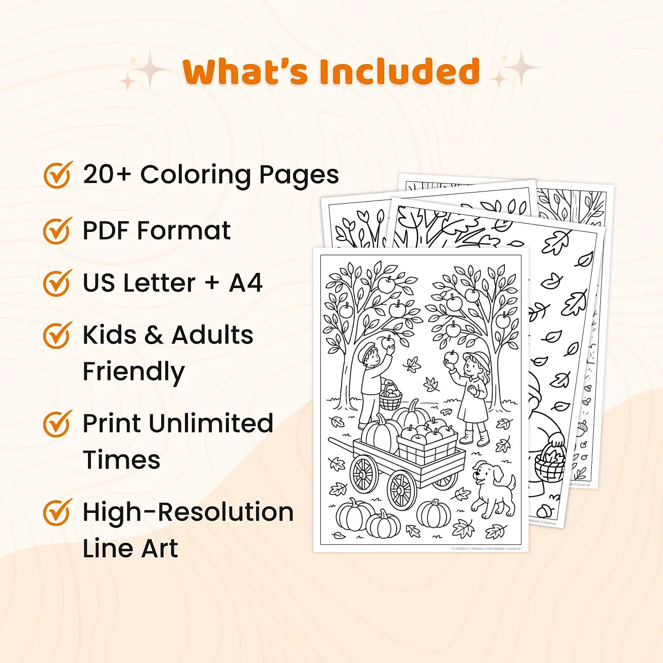 20+ Autumn Coloring Pages – Cozy Autumn Printable Coloring Book PDF