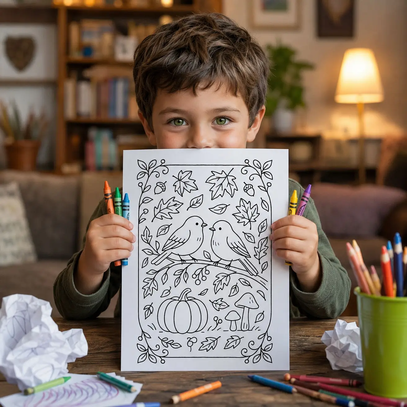 20+ Cozy Autumn Coloring Pages for Kids – Printable Fall Animals & Woodland Coloring Book PDF