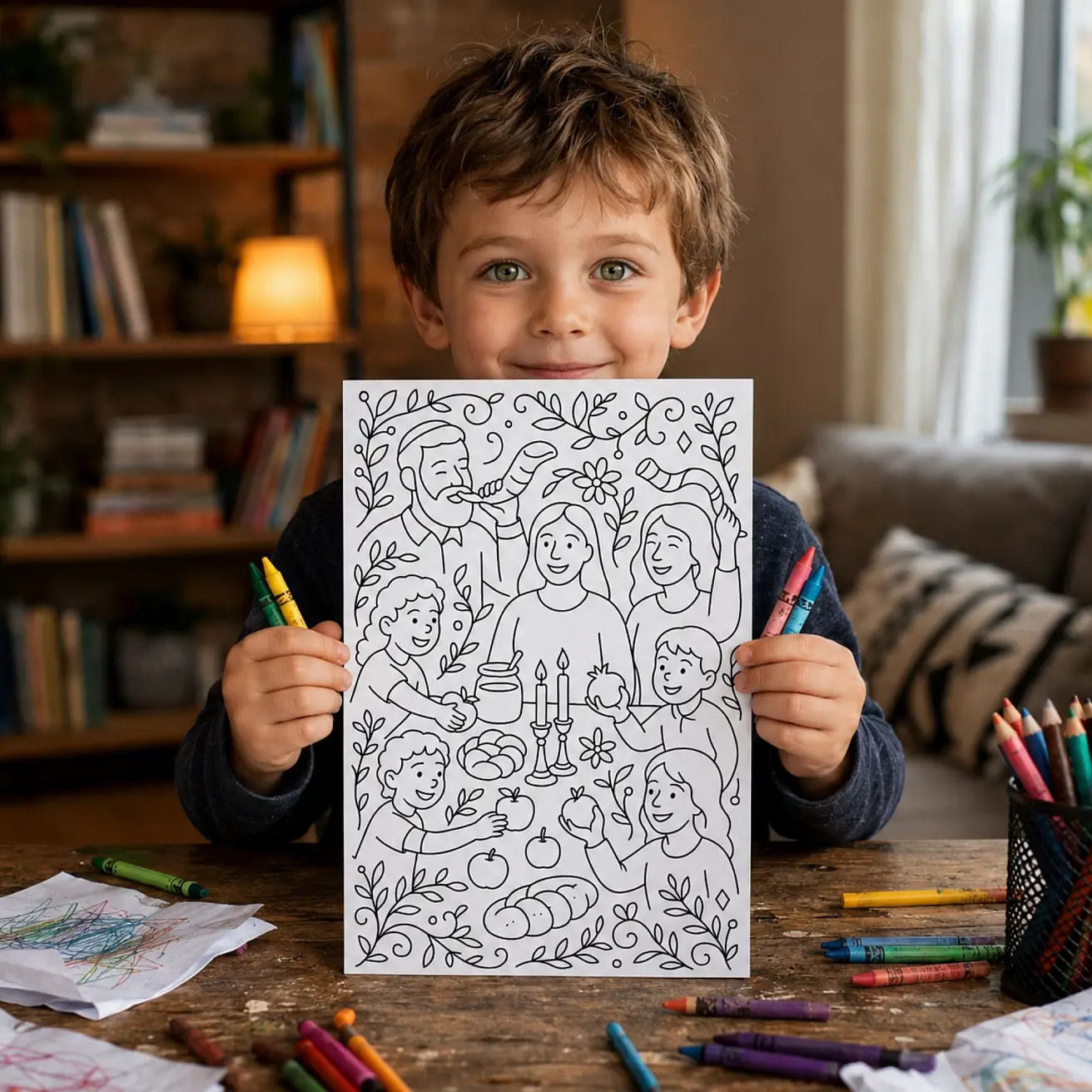 20+ Rosh Hashanah Coloring Pages – Printable Jewish Holiday Activity Book for Kids