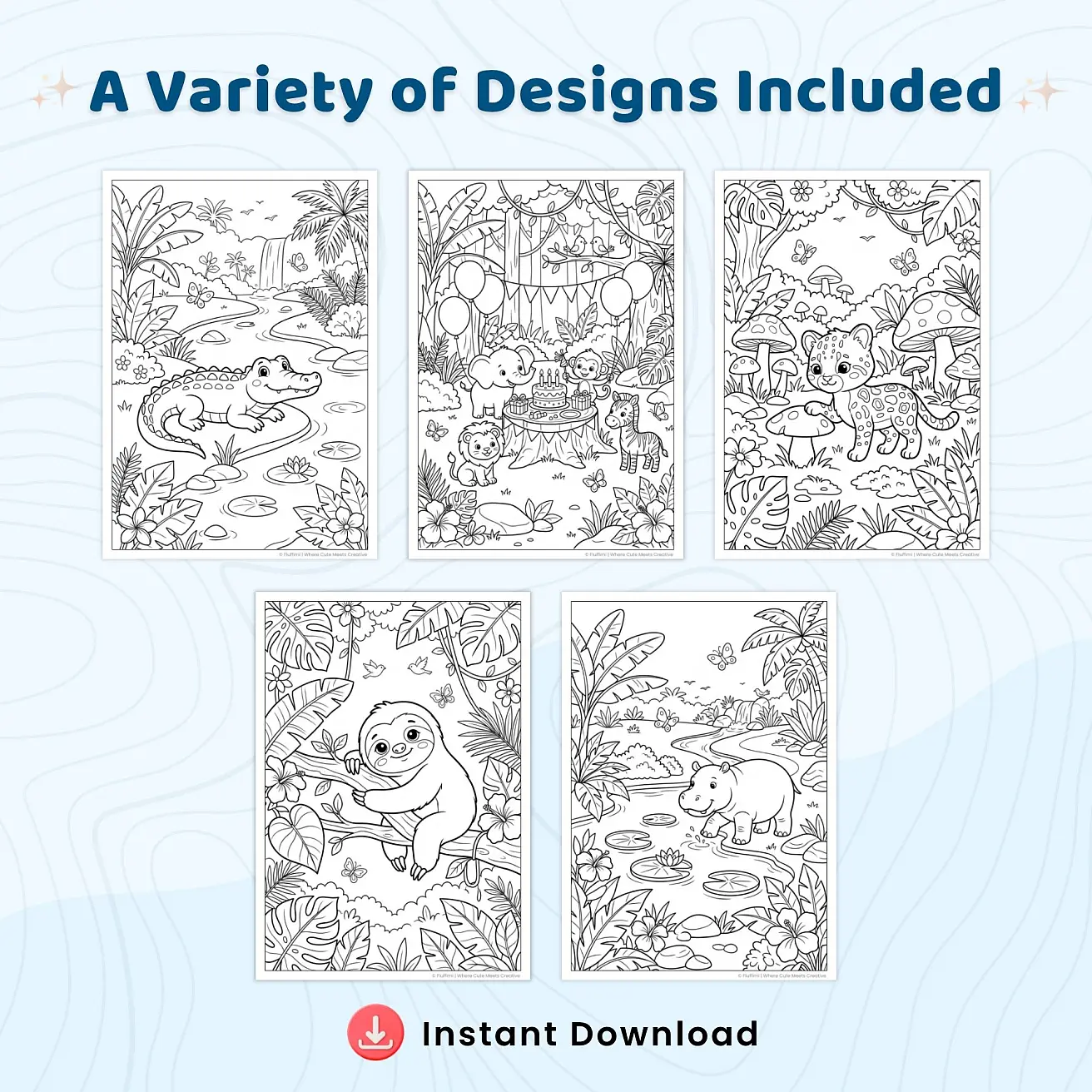 25+ Animal Coloring Pages for Kids and Adults