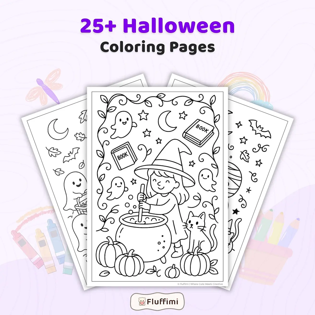 25+ Halloween Coloring Pages Printable – Halloween Coloring Book for Kids & Adults PDF