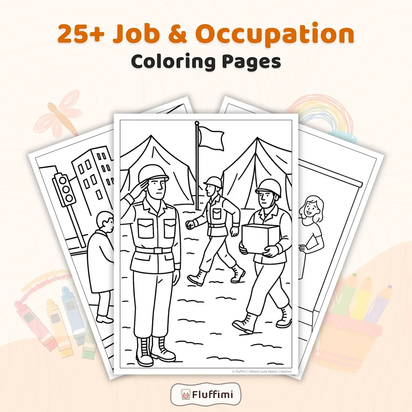 25+ Job Coloring Pages for Kids – Printable Occupation & Career Coloring Book PDF