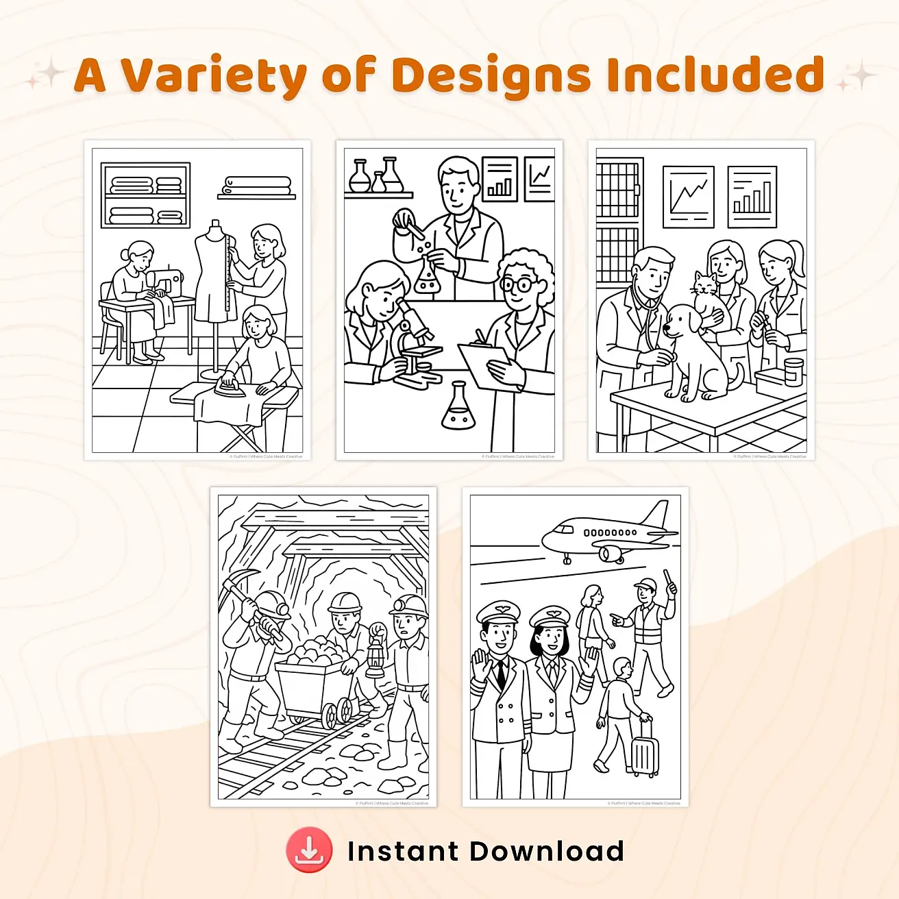 25+ Job Coloring Pages for Kids – Printable Occupation & Career Coloring Book PDF