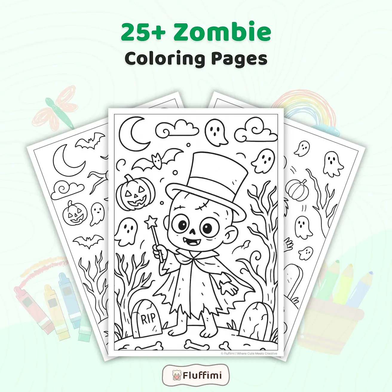 25+ Zombie Coloring Pages for Adults and Teens – Creepy Undead Printable Coloring Book PDF