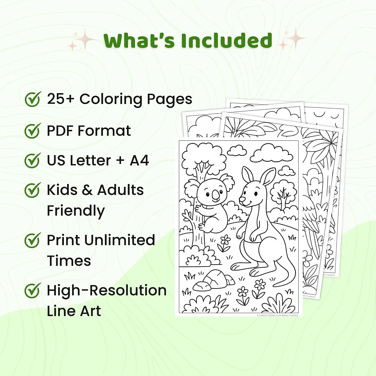 25+ Zoo Animal Coloring Pages Printable PDF for Kids