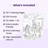 30+ School Fashion Coloring Pages for Adults – Stylish Student Outfit & Campus Life Printable Coloring Book PDF