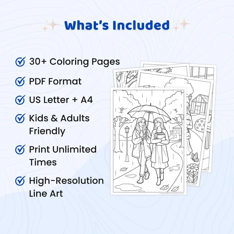 30+ School Friends Coloring Pages for Adults – Friendship, Student Life & Classroom Printable Coloring Book PDF