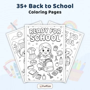 35+ Back to School Coloring Pages for Kids - Classroom, School Activities & Learning Fun Printable PDF