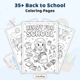 35+ Back to School Coloring Pages for Kids - Classroom, School Activities & Learning Fun Printable PDF