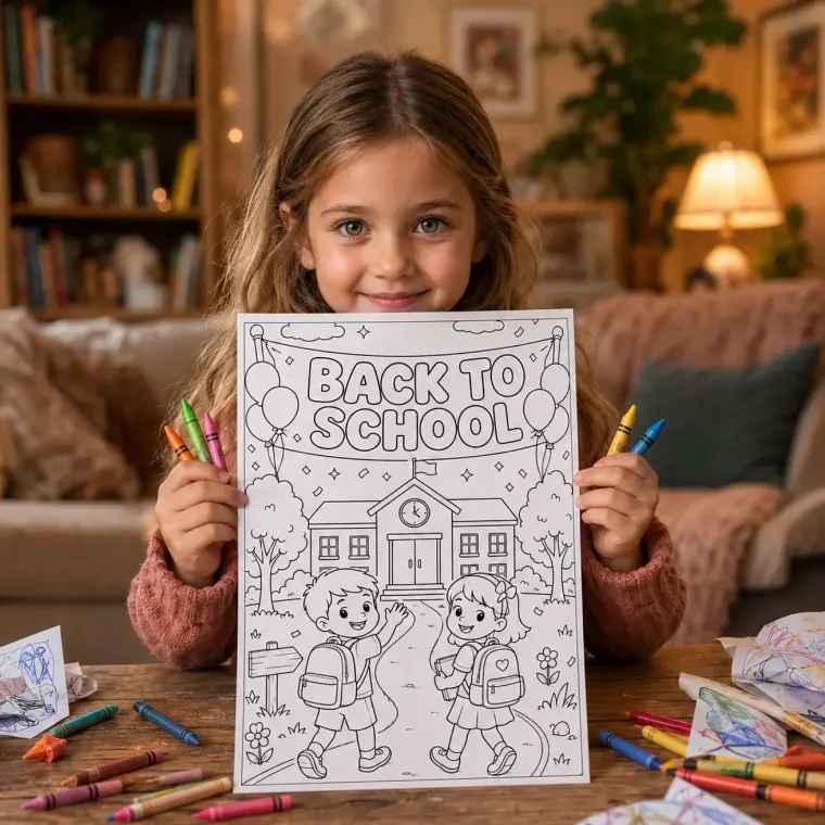 35+ Back to School Coloring Pages for Kids - Classroom, School Activities & Learning Fun Printable PDF
