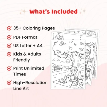 35+ Cute Study Coloring Pages for Kids – Printable School Learning & Classroom Activity Coloring Sheets PDF