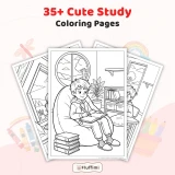 35+ Cute Study Coloring Pages for Kids – Printable School Learning & Classroom Activity Coloring Sheets PDF
