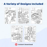 35+ Learning Fun Coloring Pages for Kids – Educational Activity Book, STEM, Preschool & Kindergarten Printable PDF