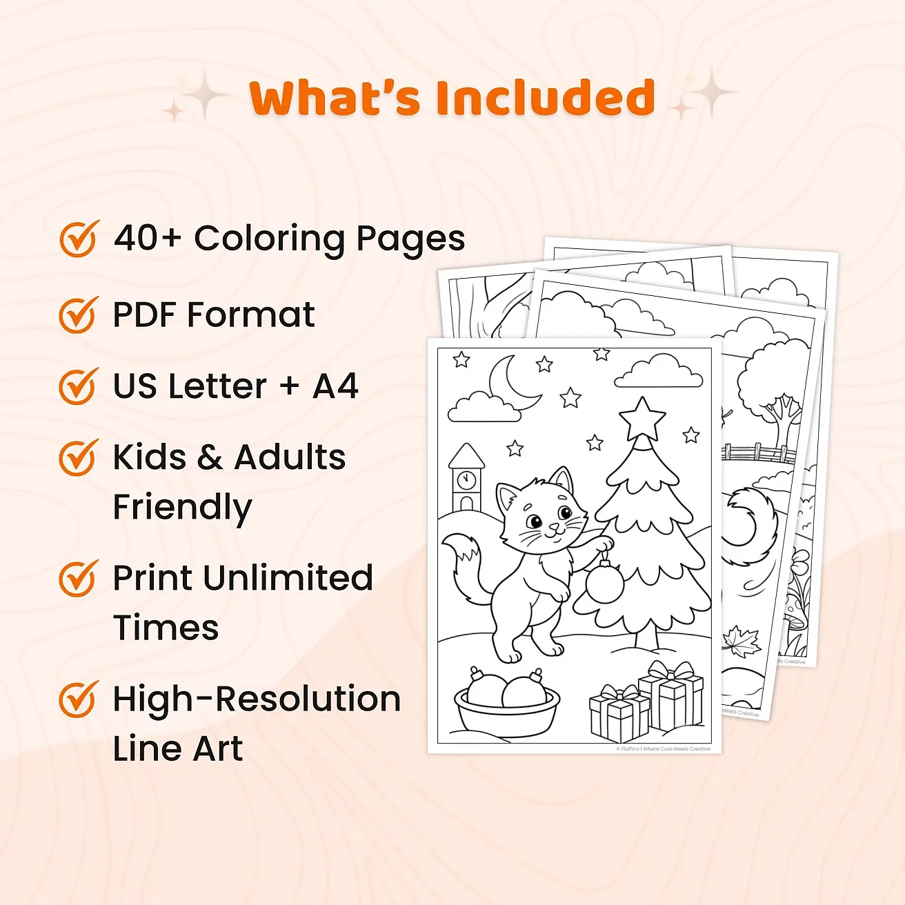 40+ Black Cat Coloring Pages for Kids - Cute Kitten Activity Sheets & Printable Cat Coloring Book
