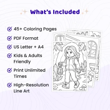 45+ Roblox Coloring Pages for Kids - Printable Video Game Coloring Book with Block World Adventure Activity Sheets PDF