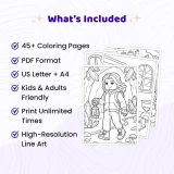 45+ Roblox Coloring Pages for Kids - Printable Video Game Coloring Book with Block World Adventure Activity Sheets PDF