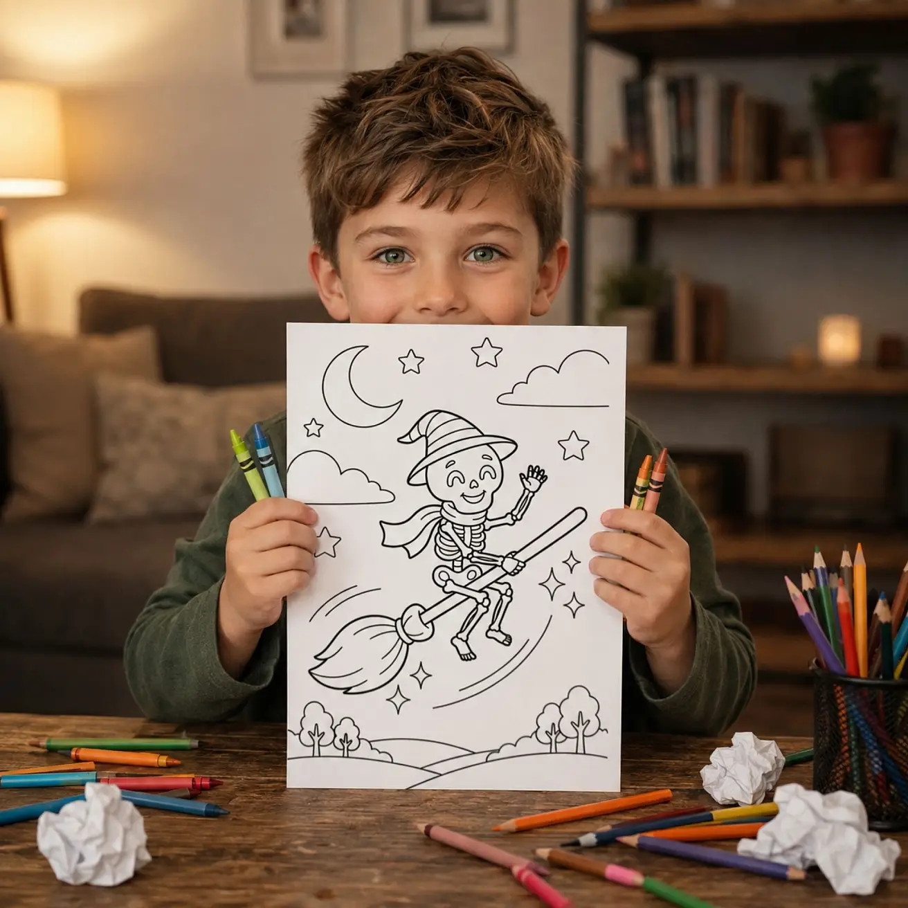 45+ Skeleton Coloring Pages for Kids – Cute Halloween Coloring Book & Spooky Activity Sheets