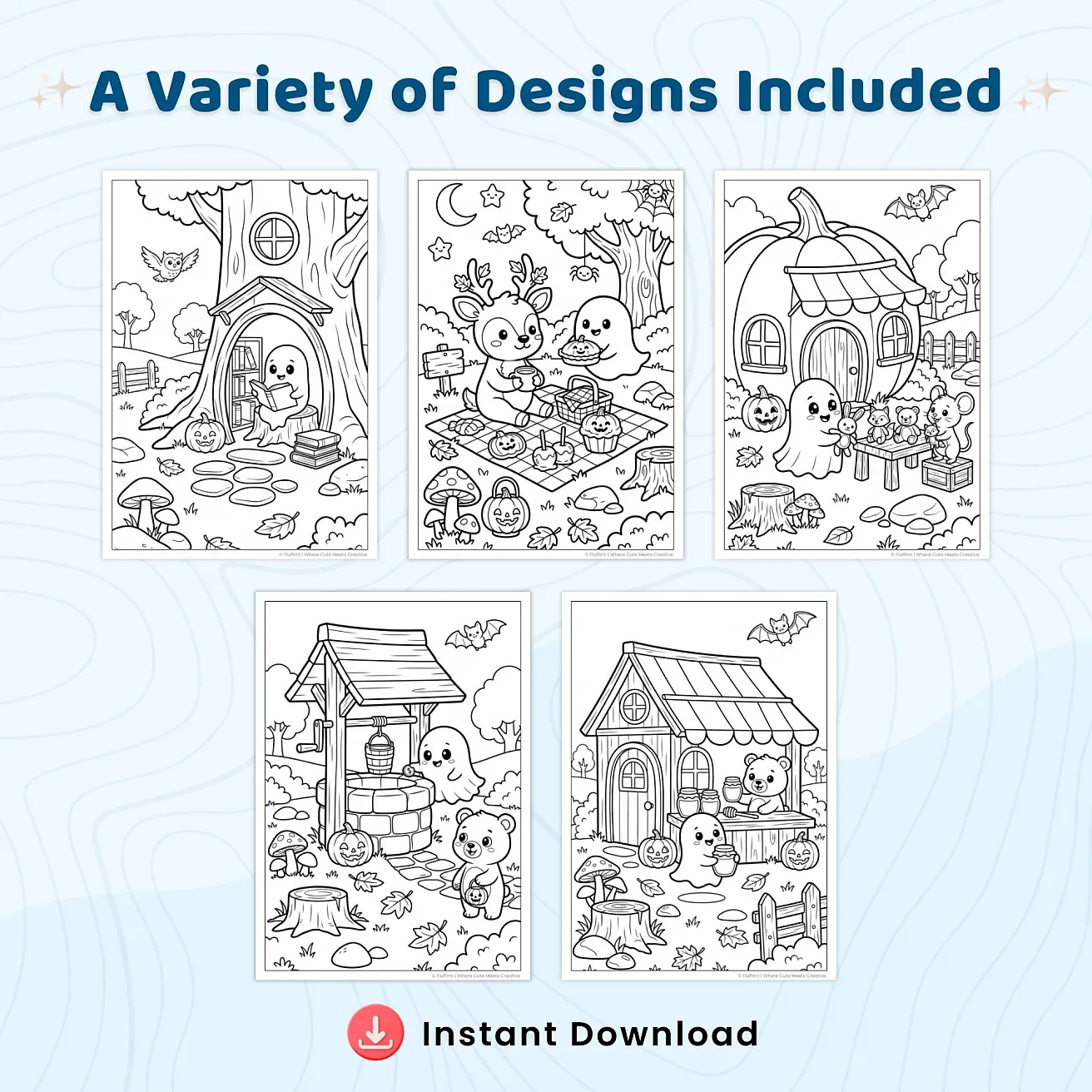 45+ Spooky Forest Coloring Pages for Kids – Halloween Woodland Activity Book