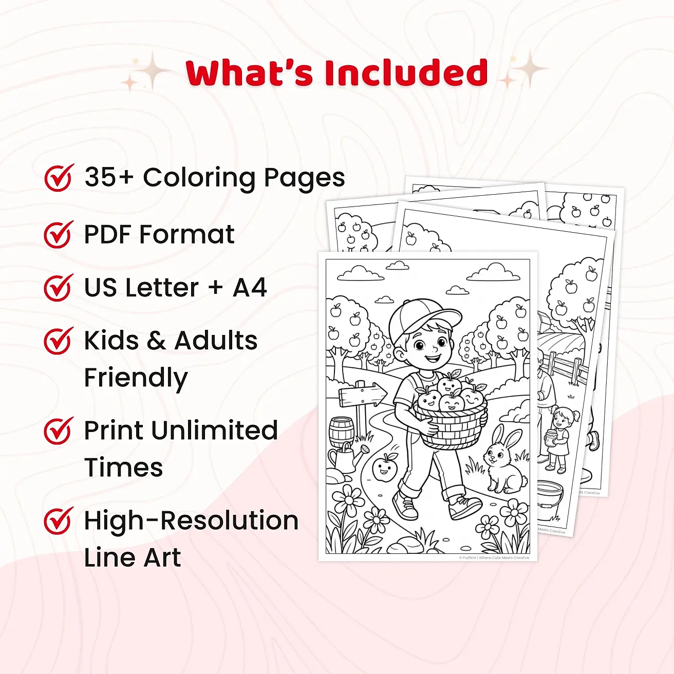 Free Apple Orchard Coloring Pages for Kids – Fall Farm & Harvest Printables