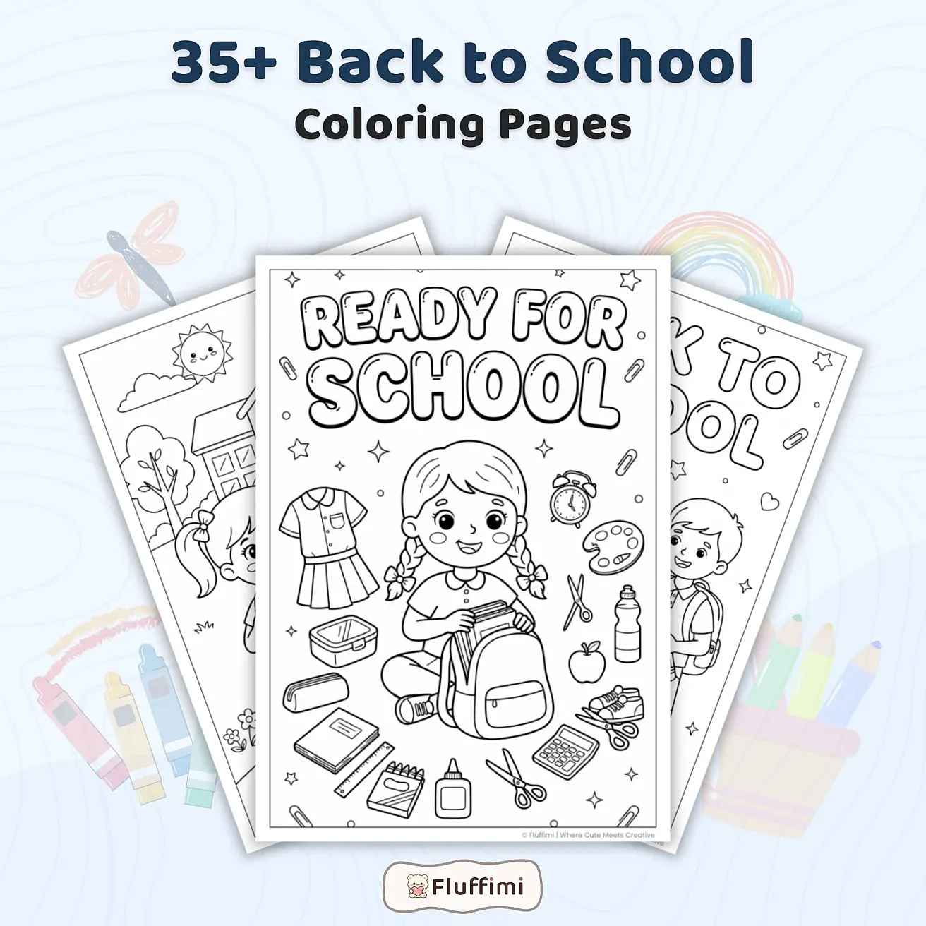Free Back to School Coloring Pages – Printable First Day School Activity Sheets for Kids