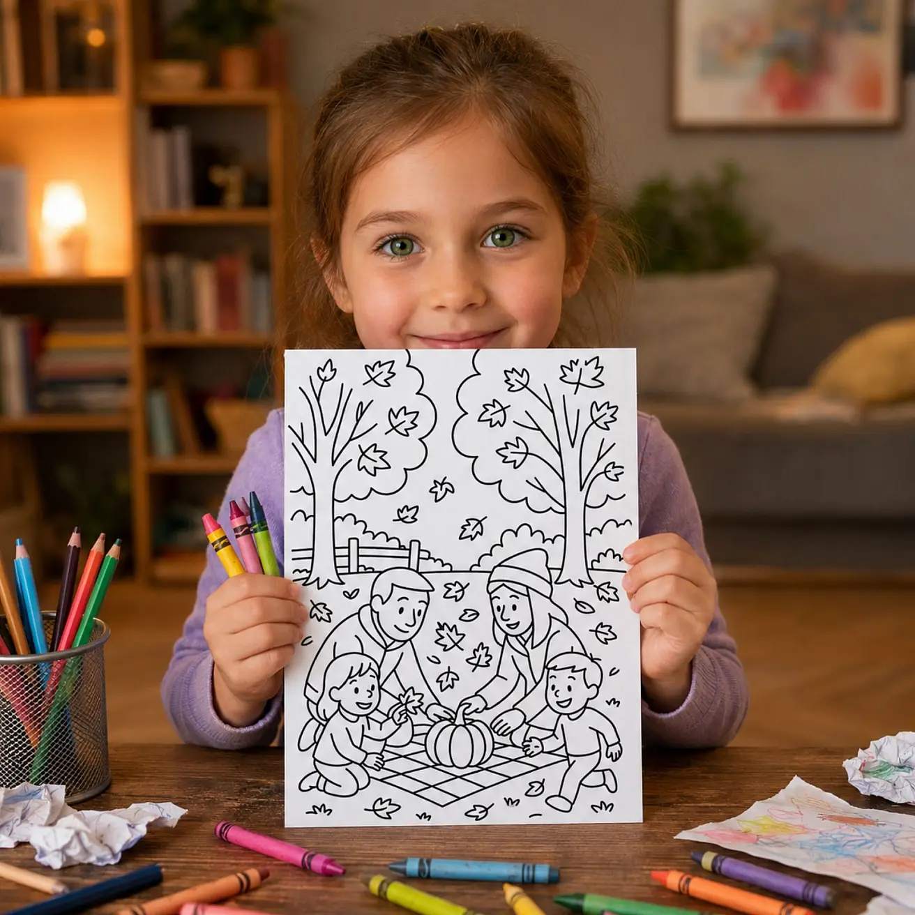 Free Canadian Thanksgiving Coloring Pages for Kids - Autumn Harvest Printable