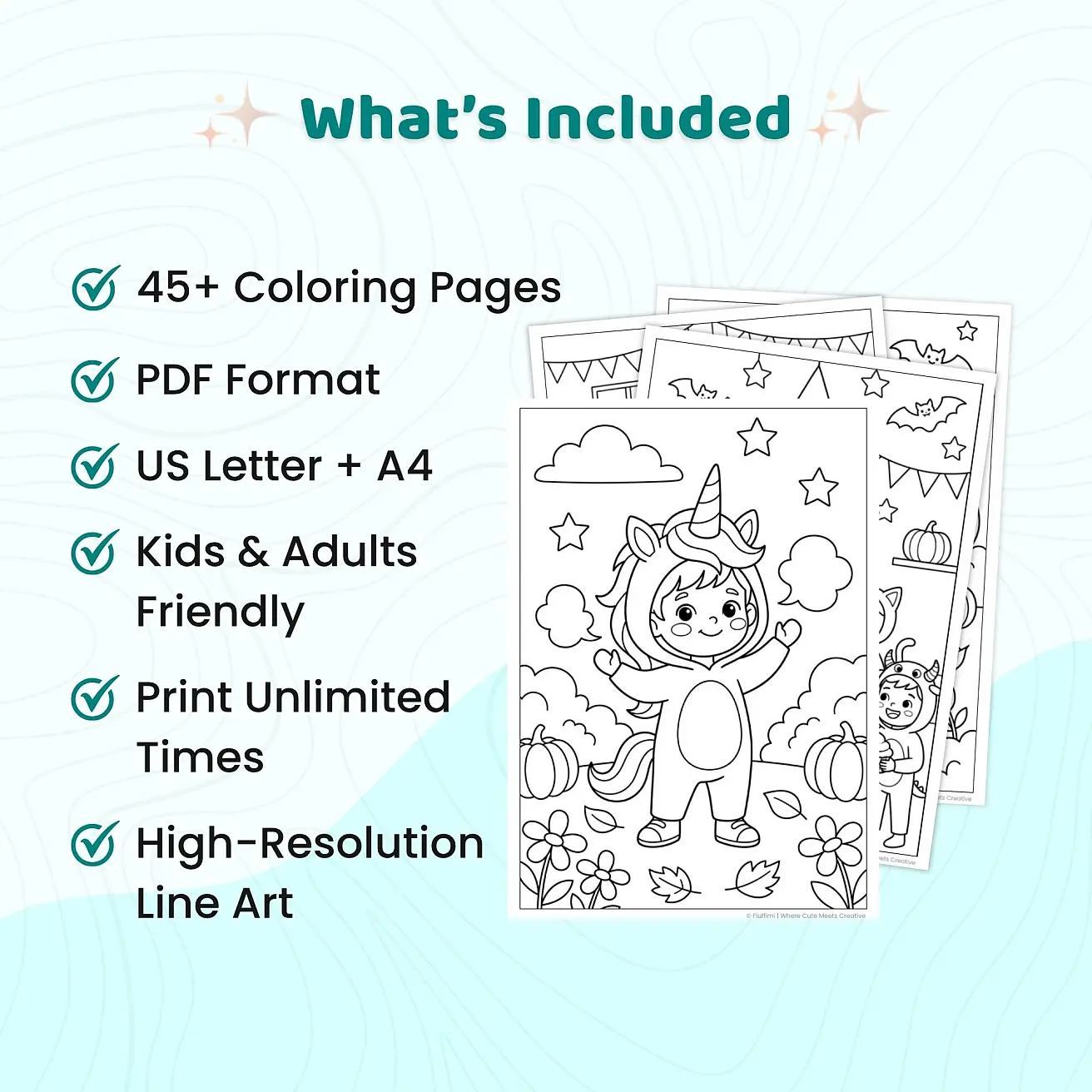 Free Costume Party Coloring Pages for Kids - Cute Dress Up & Halloween Printable Coloring Sheets
