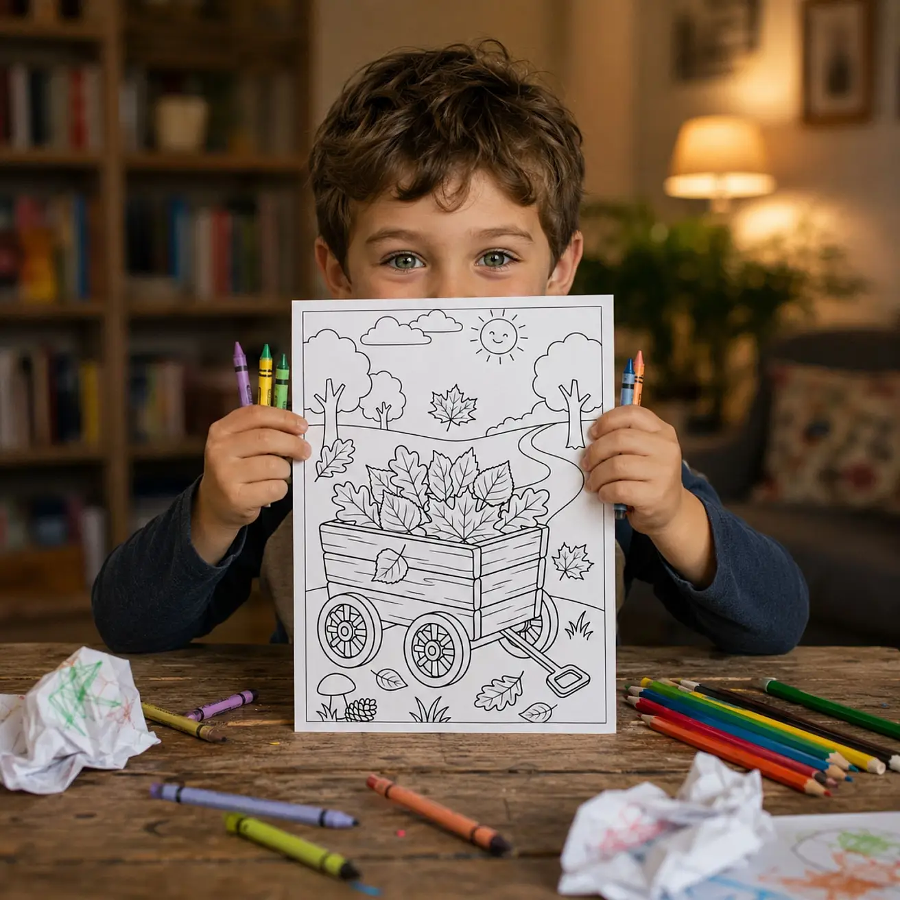 Free Fall Leaves Coloring Pages for Kids - Cute Autumn & Halloween Printables