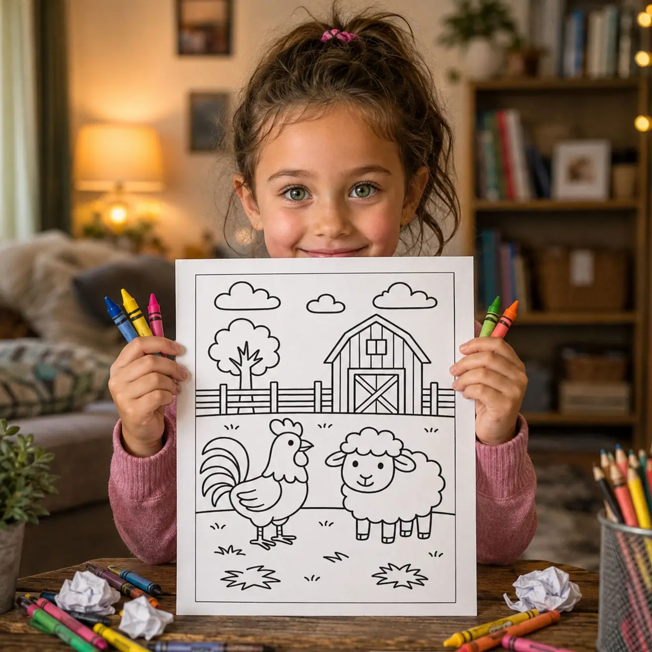 Free Farm Animal Coloring Pages - Cute Barnyard Printables for Kids