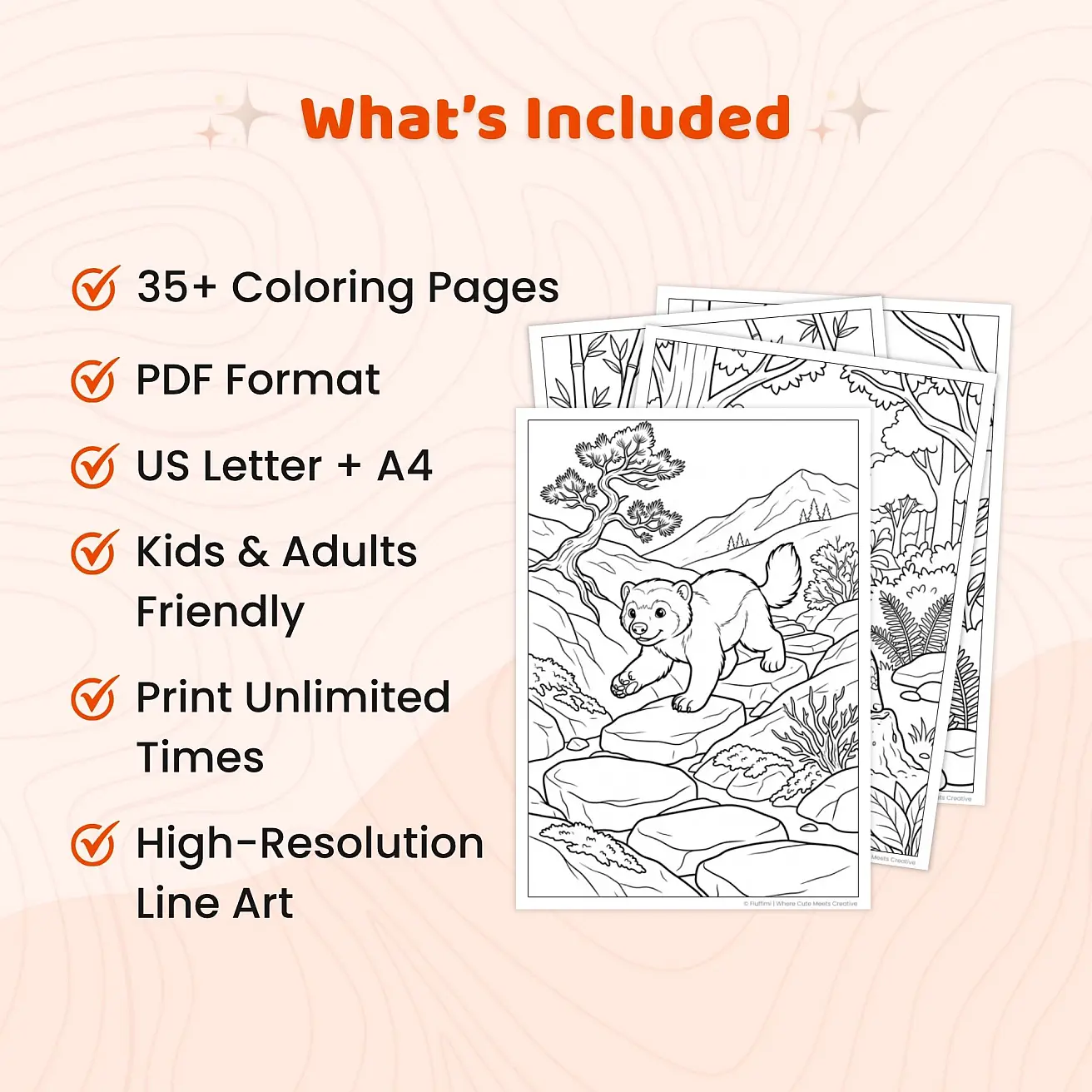 Free Forest Animals Coloring Pages for Kids - Cute Woodland Wildlife Printables