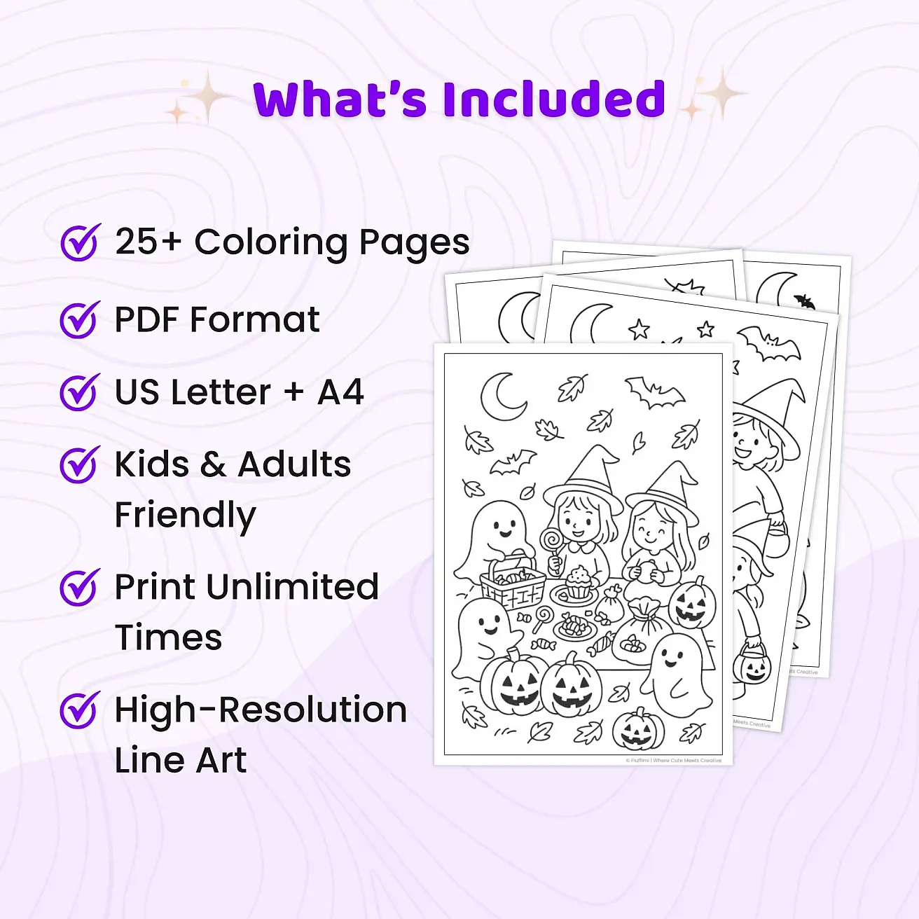 Free Halloween Coloring Pages for Kids & Adults - Cute Spooky Printables