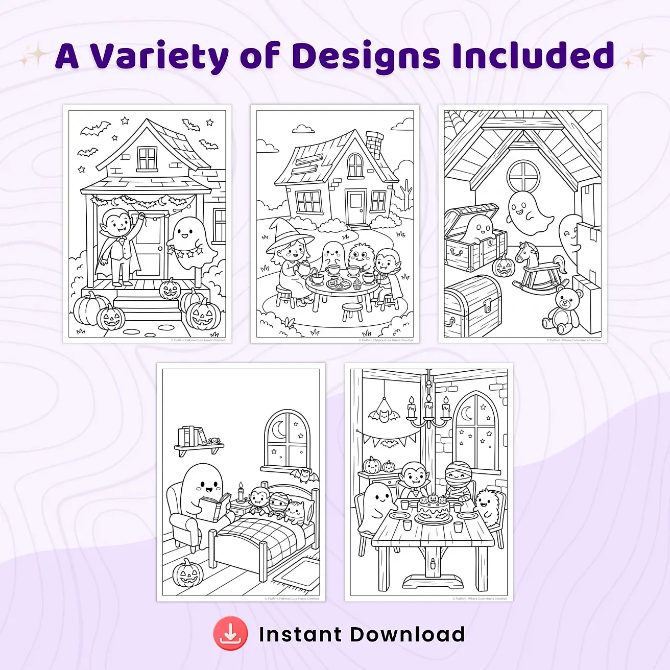 Free Haunted House Coloring Pages - Scary Halloween Printables