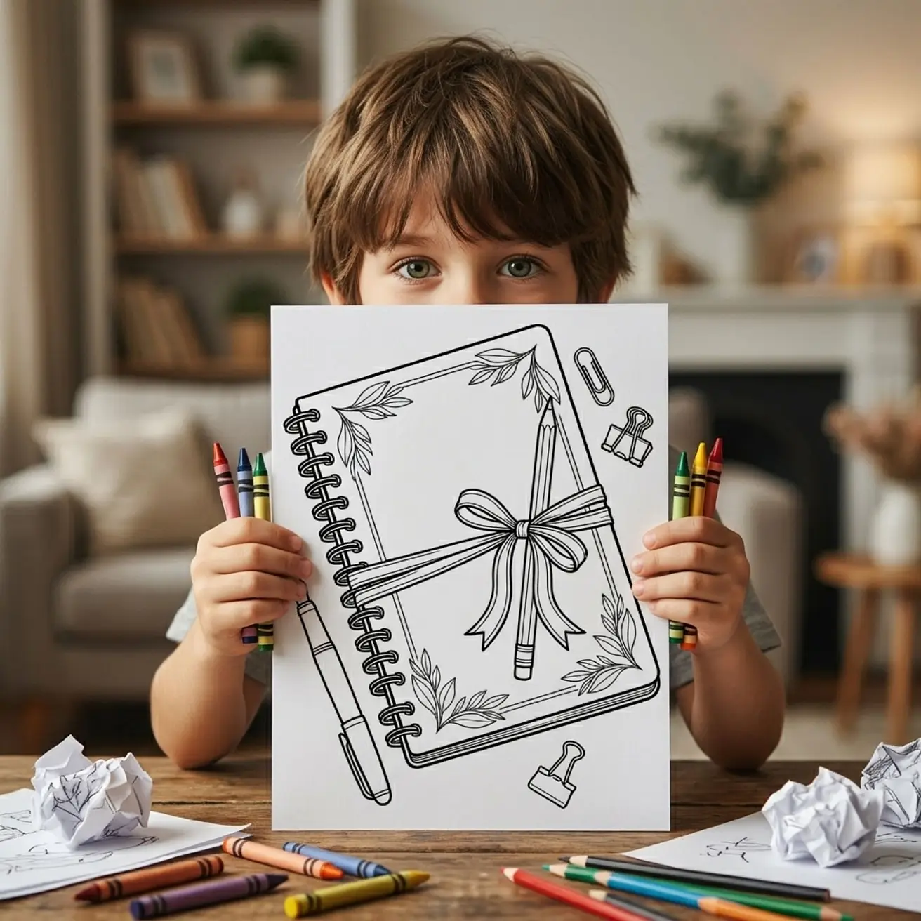 Free Notebook Doodle Coloring Pages for Kids - Cute School Stationery Printables