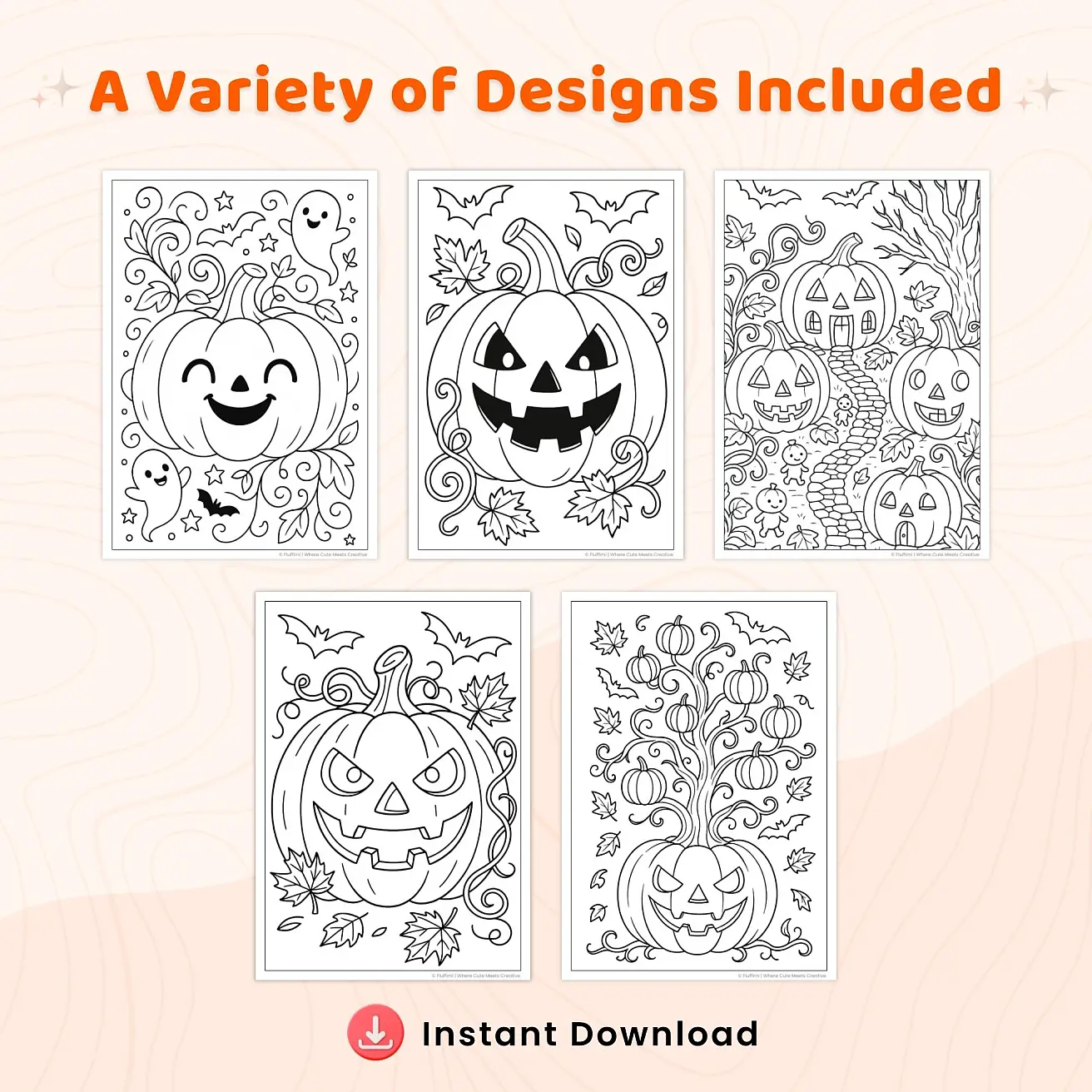 Free Pumpkin Coloring Pages - Cute and Scary Fall Printables