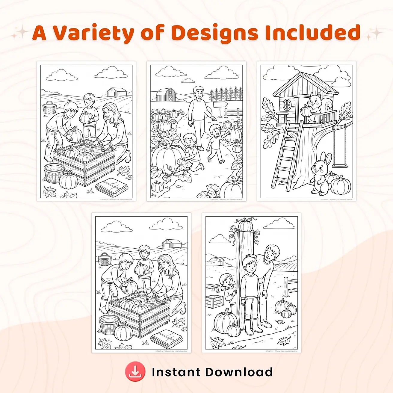 Free Pumpkin Patch Coloring Pages for Kids – Fall Harvest & Farm Printables