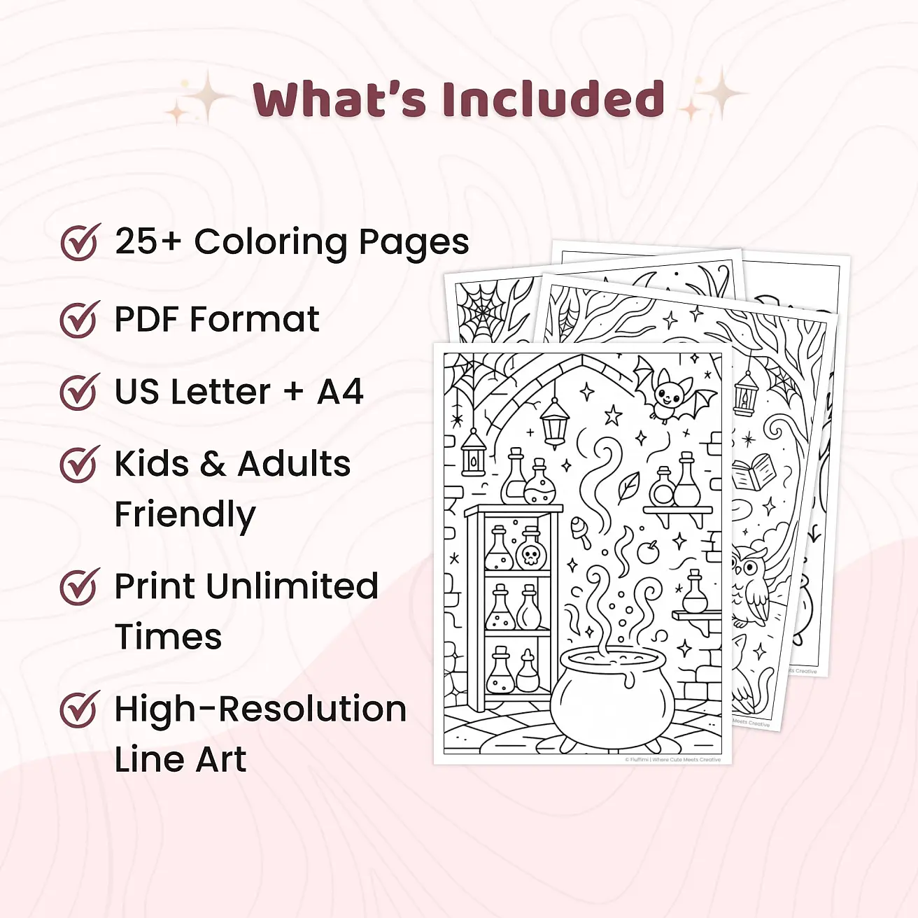 Free Spooky Coloring Pages - Cute and Kawaii Halloween Printables