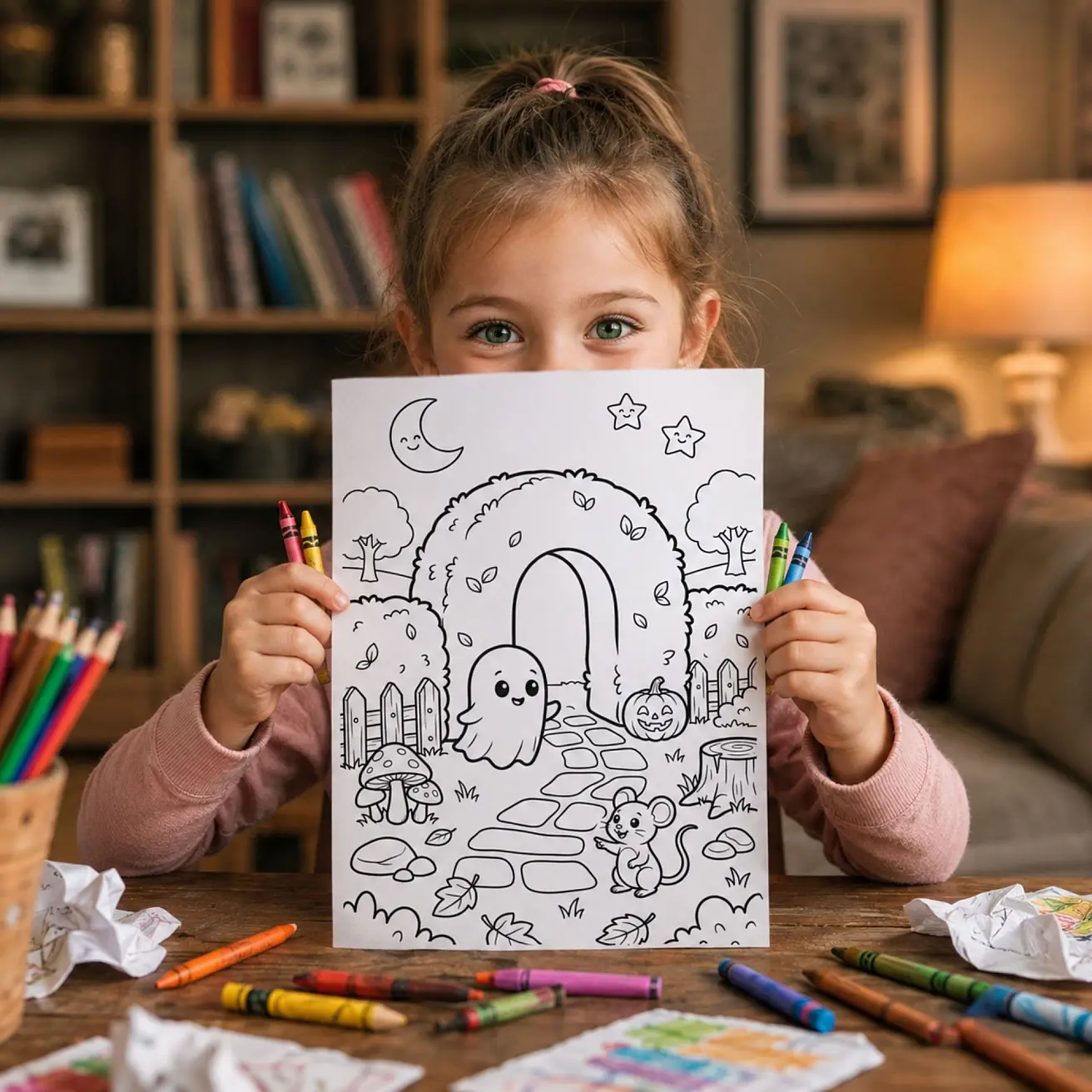 Free Spooky Forest Coloring Pages – Cute Halloween Woodland Sheets for Kids