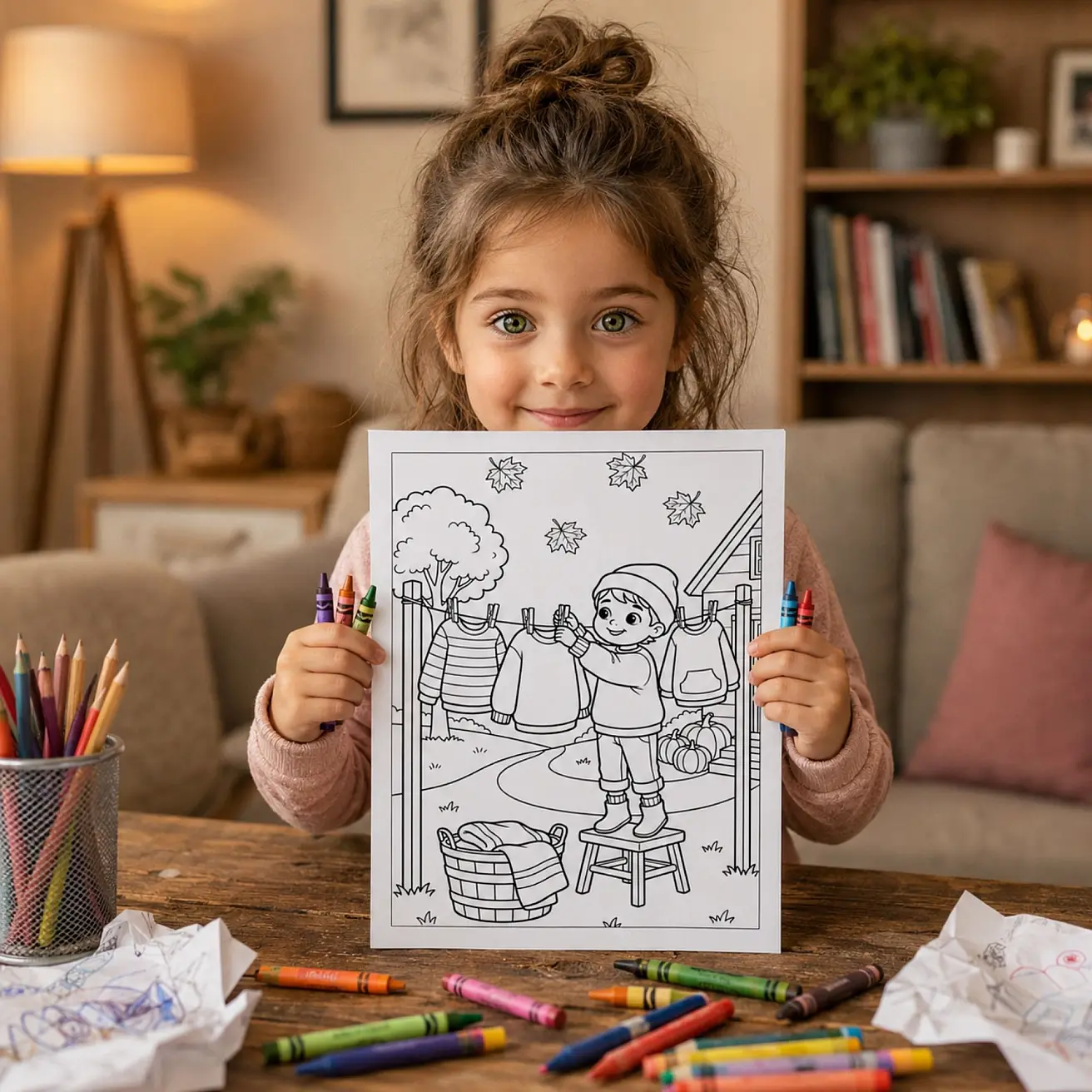 Free Sweater Weather Coloring Pages for Kids - Autumn Activity Printables