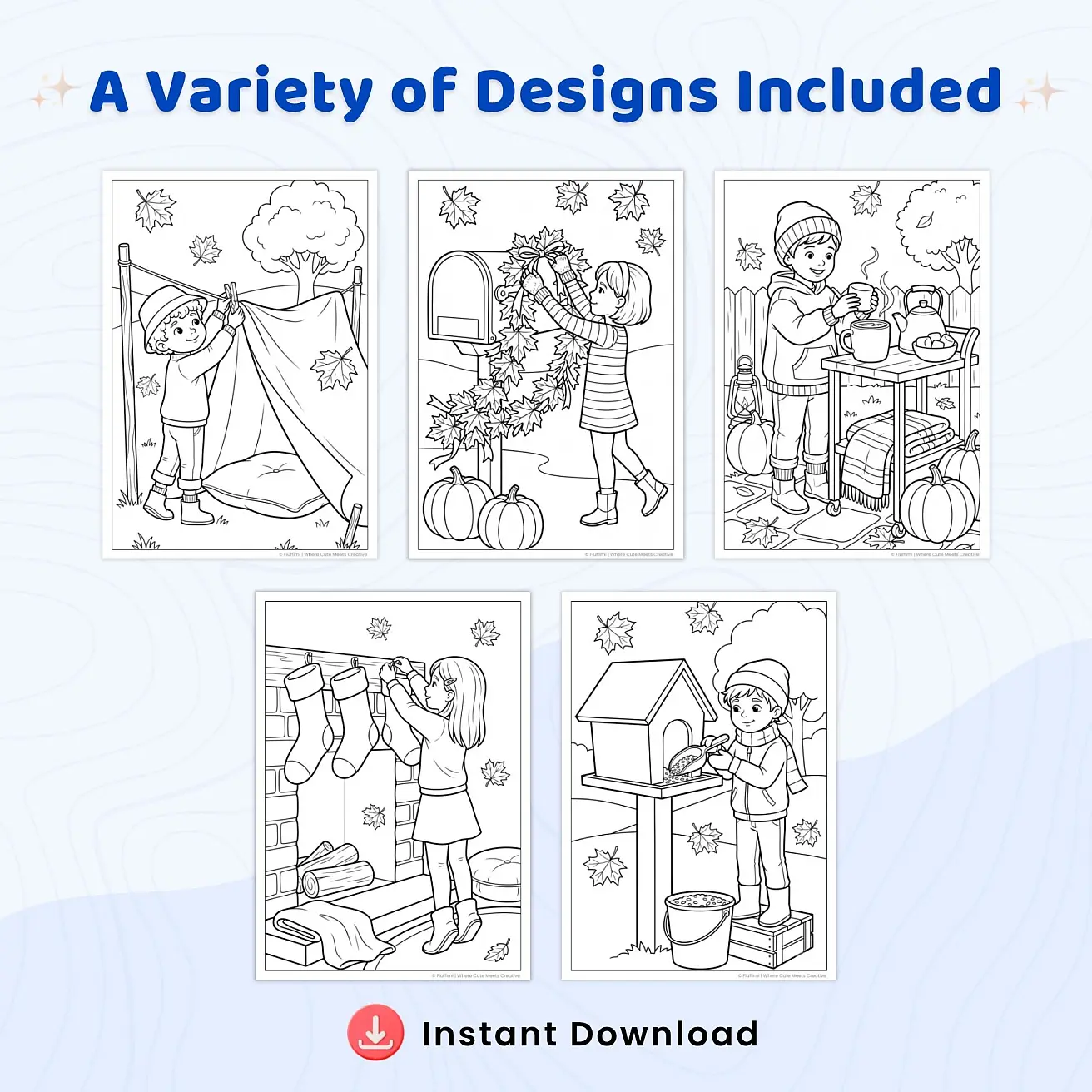 Free Sweater Weather Coloring Pages for Kids - Autumn Activity Printables