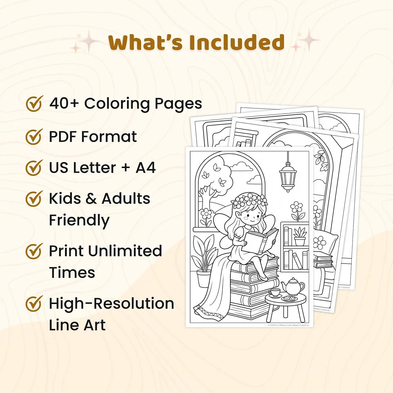 Free Tea & Books Coloring Pages for Kids – Cute Reading Adventure Printables