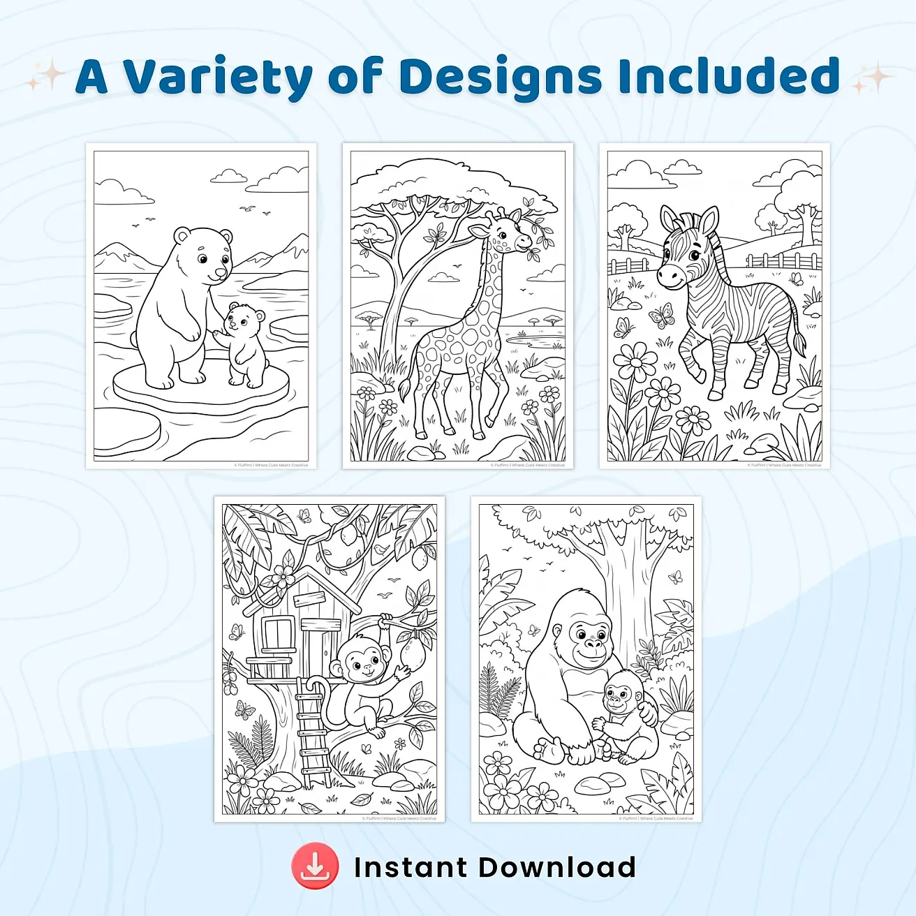 Free World Animal Day Coloring Pages - Printable Animal Coloring Sheets for Kids