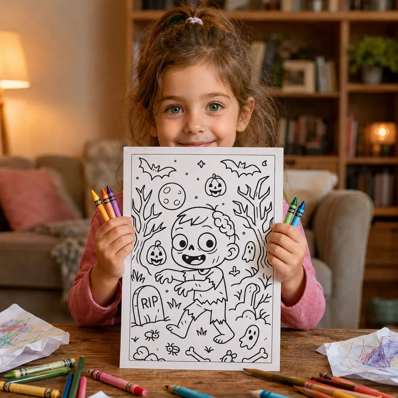Free Zombie Coloring Pages - Cute and Creepy Printable Zombies