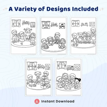 35+ Beach and Sunshine Days Coloring Pages, Kids Summer Beach Activities Coloring Book PDF