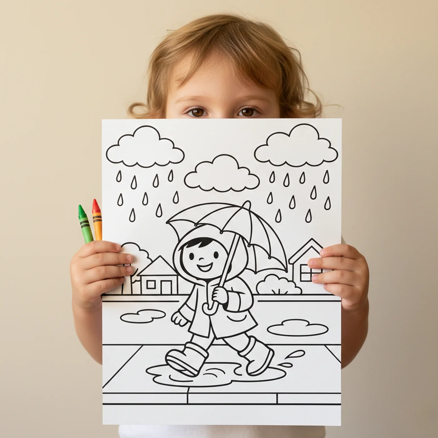 40+ Rainy Day Coloring Pages for Kids, Cozy Weather and Umbrella Coloring Sheets