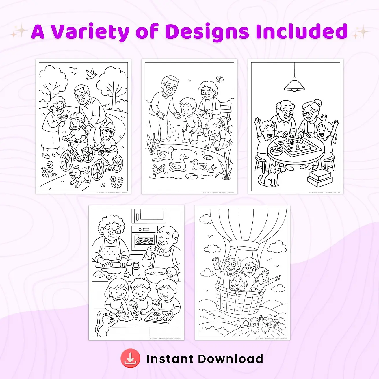 35+ Grandparents Coloring Pages Printable – Family Love Coloring Book for Kids