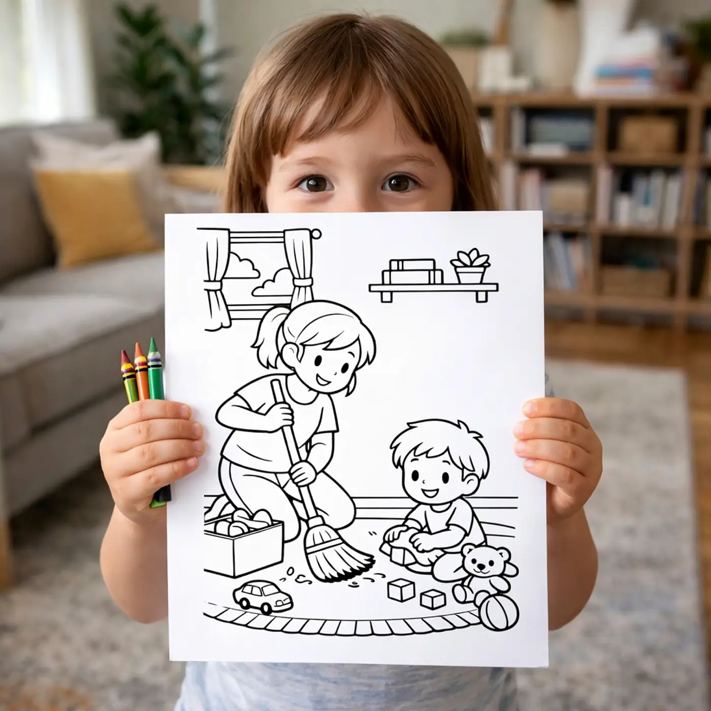35+ Family Love & Mom Care Coloring Pages, Mother and Children Bonding Activities, Printable Family Coloring Book PDF
