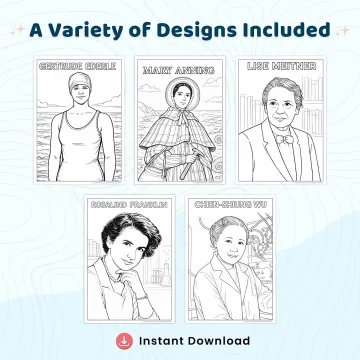 25+ Inspiring Women Coloring Pages, Famous Women in History, Women Role Models & Strong Girls Coloring Sheets