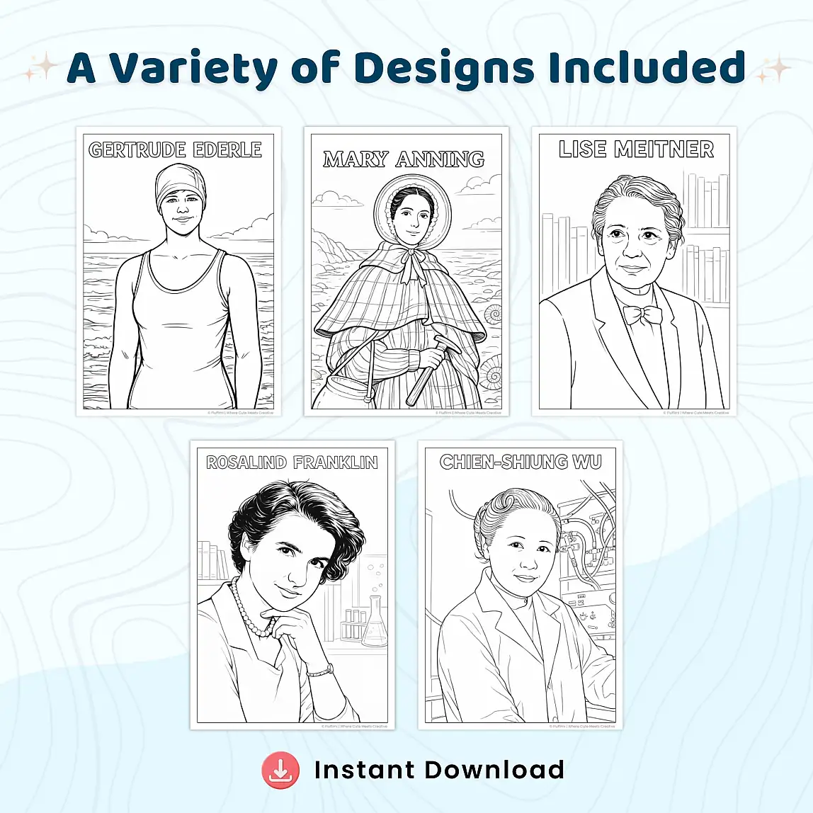 25+ Inspiring Women Coloring Pages, Famous Women in History, Women Role Models & Strong Girls Coloring Sheets