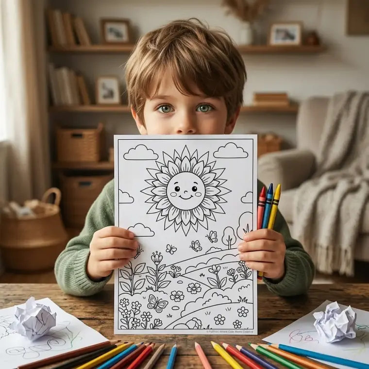 Free Sunshine Coloring Pages for Adults