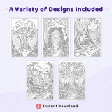 Freebie Magical Enchanted Forest Coloring Pages